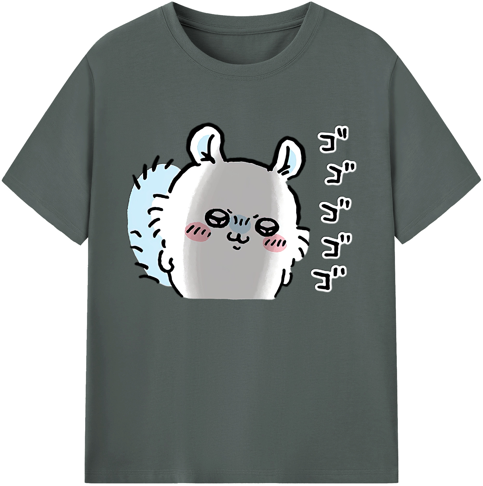 （画像用） ちいかわ モモンガ Chii-kawa Momonga 綿100％ メンズ半袖Tシャツ｜肌触りやわらか＆通気性